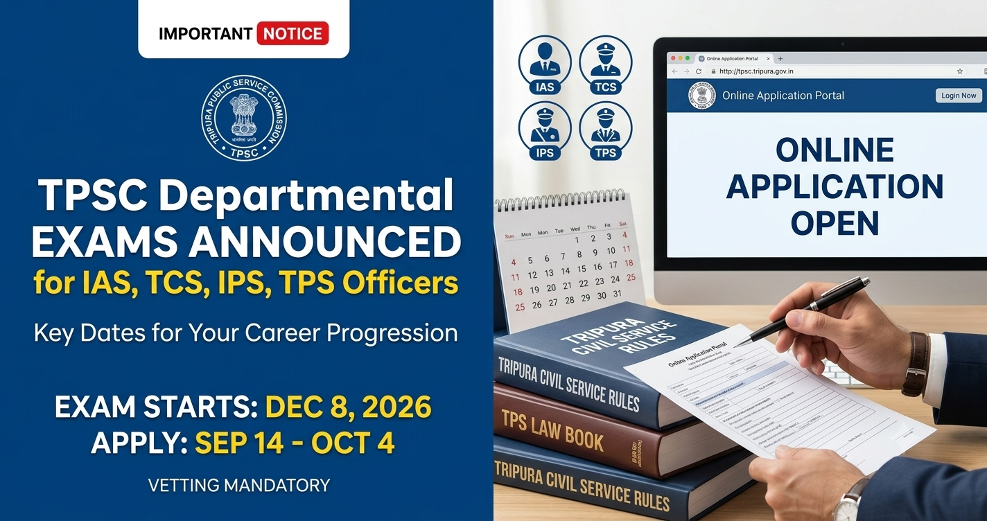 TPSC Announces Departmental Exam Schedule for IAS, TCS, IPS, and TPS Officers