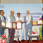 The Union Minister of Jal Shakti, Shri C. R. Patil witnessing the Exchange of MoUs between India and Netherlands during the 9th India International Water Week - 2026 at Bharat Mandapam, in New Delhi on September 24, 2026.