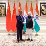 PM meeting with the President of the People's Republic of China, Mr. Xi Jinping on the sidelines of the 18th BRICS Summit at Bharat Mandapam, in New Delhi.