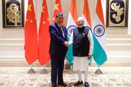 PM meeting with the President of the People's Republic of China, Mr. Xi Jinping on the sidelines of the 18th BRICS Summit at Bharat Mandapam, in New Delhi.