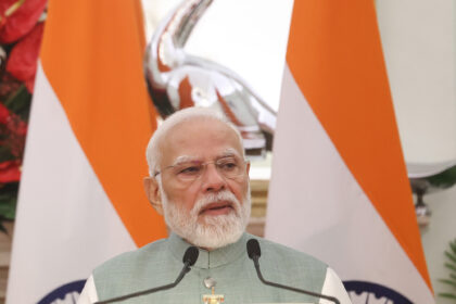 PM addressing the Press Statement at Hyderabad House, in New Delhi on October 05, 2026.